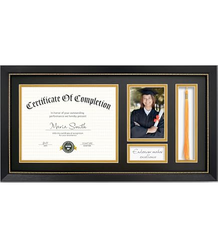 Amazon.com - GraduationMall 11x22 Black Diploma Frame with Tassel